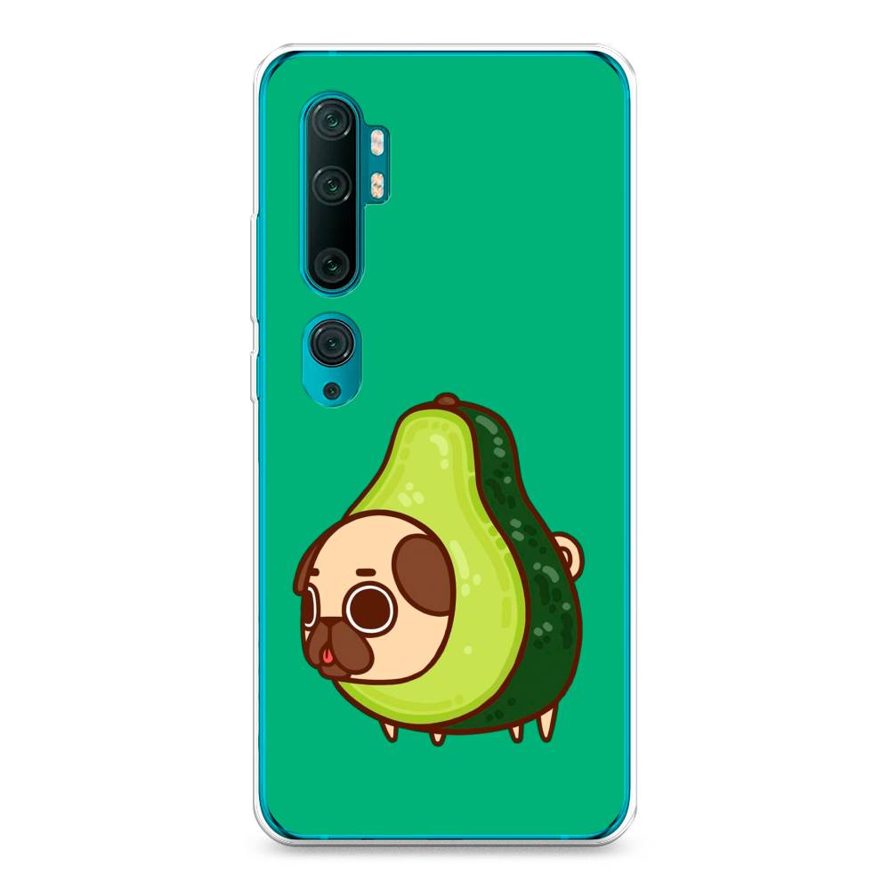 

Чехол на Xiaomi Mi Note 10"Мопс авокадик", Зеленый, 37350-1