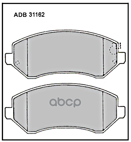 

Колодки передние DODGE Caravan/CHRYSLER Voyager 00-08 ADB 31162