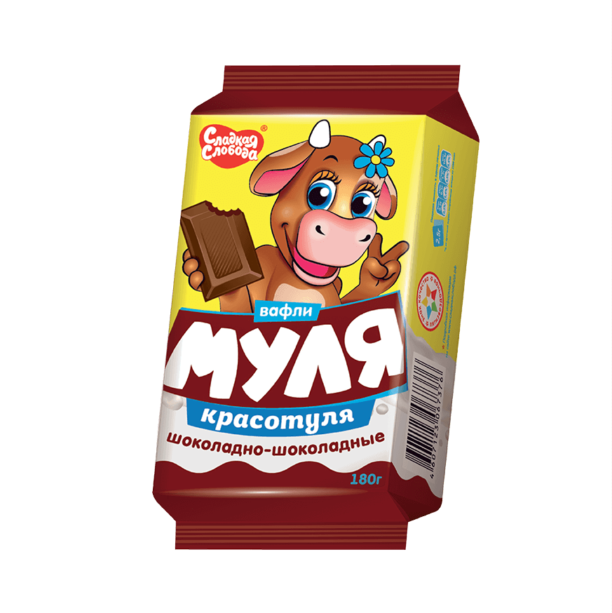 

Вафли Муля Красотуля шоколад 180 г