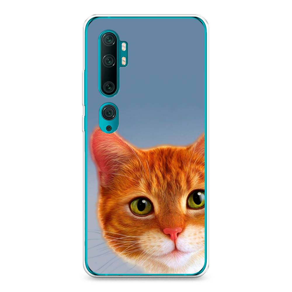 

Чехол на Xiaomi Mi Note 10"Любопытный котик", Коричневый, 37350-1