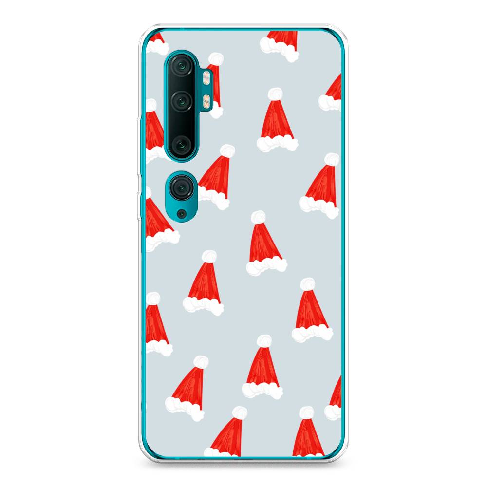 

Чехол на Xiaomi Mi Note 10"Новогодние шапочки", Белый;красный;серый, 37350-5
