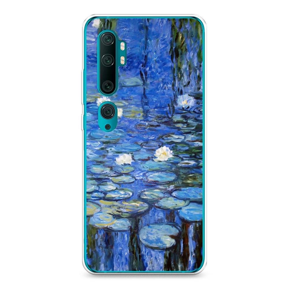 

Чехол на Xiaomi Mi Note 10"Нарисованный пруд", Синий;зеленый, 37350-4