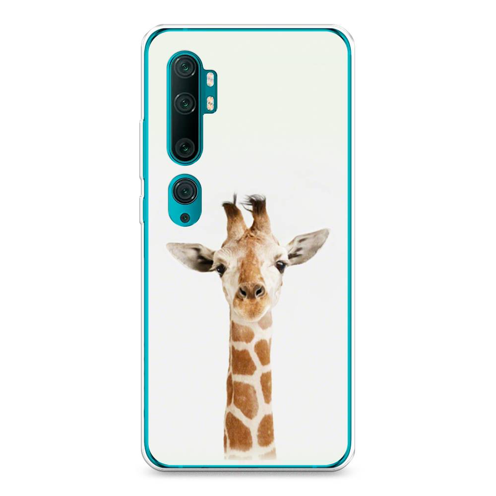 

Чехол на Xiaomi Mi Note 10"Любопытный жираф", Бежевый;коричневый, 37350-1