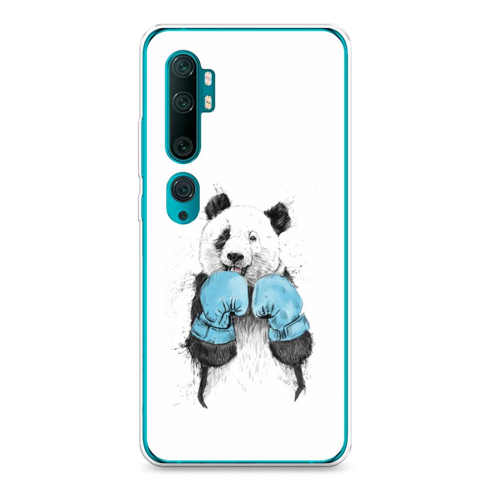 

Чехол на Xiaomi Mi Note 10"Панда боксер", Голубой;белый;серый, 37350-1