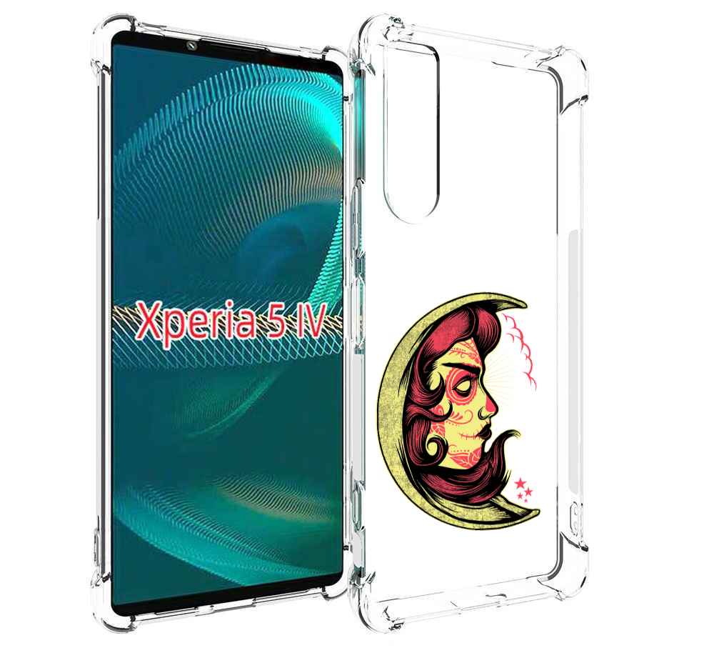 

Чехол MyPads желтый полумесяц с лицом девушки для Sony Xperia 5 IV (5-4), Прозрачный, Tocco