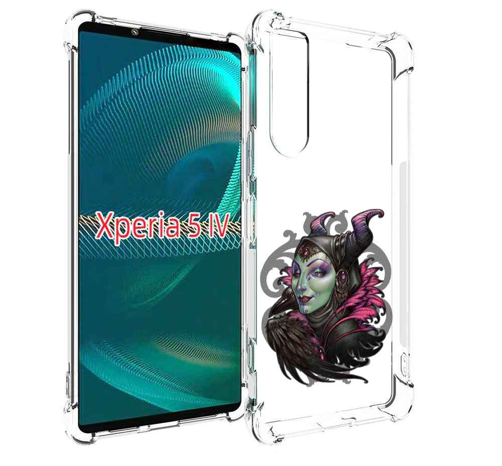 

Чехол MyPads зеленая девушка с вороном для Sony Xperia 5 IV (5-4), Прозрачный, Tocco
