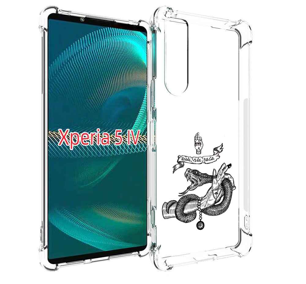 

Чехол MyPads змея на руке рисунок для Sony Xperia 5 IV (5-4), Прозрачный, Tocco