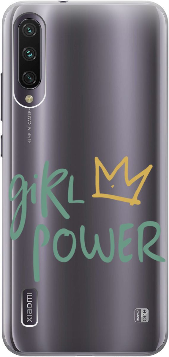 

Чехол на Xiaomi Mi A3 "Girl Power!" прозрачный, Прозрачный;зеленый, 1825