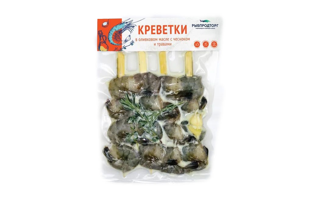 

Креветки Рыбпродторг с чесноком и травами замороженные 340 г