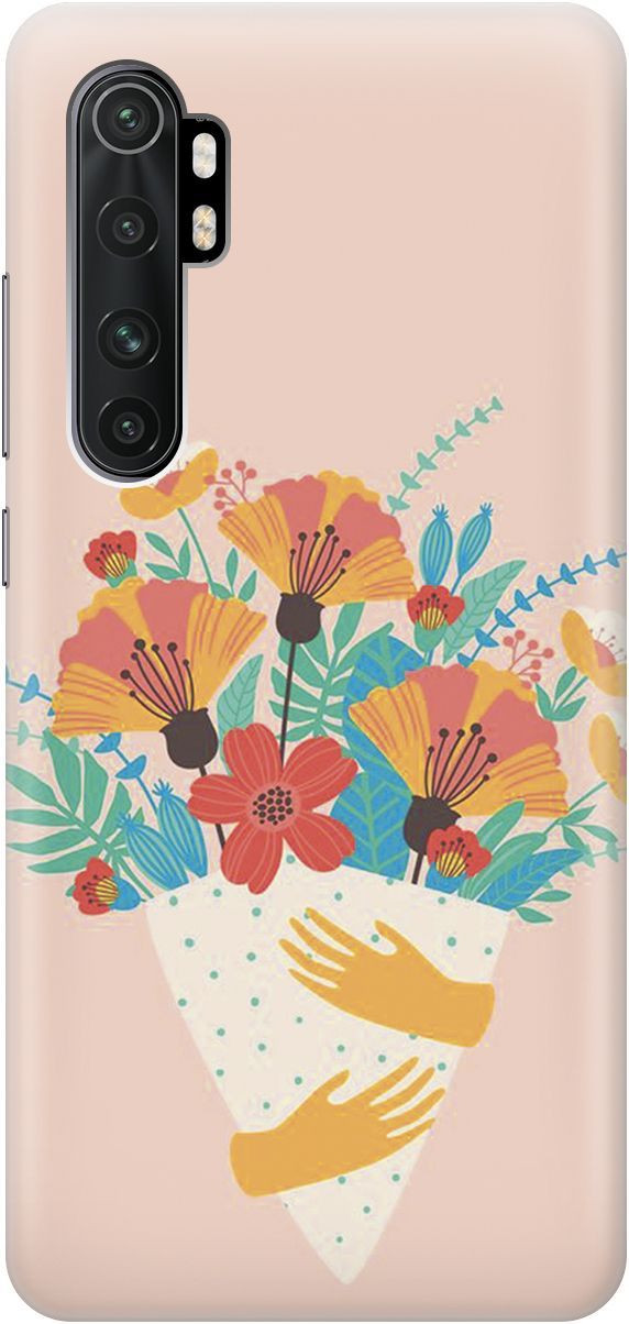 

Чехол на Xiaomi Mi Note 10 Lite "Букет на розовом", Красный;розовый, 4755