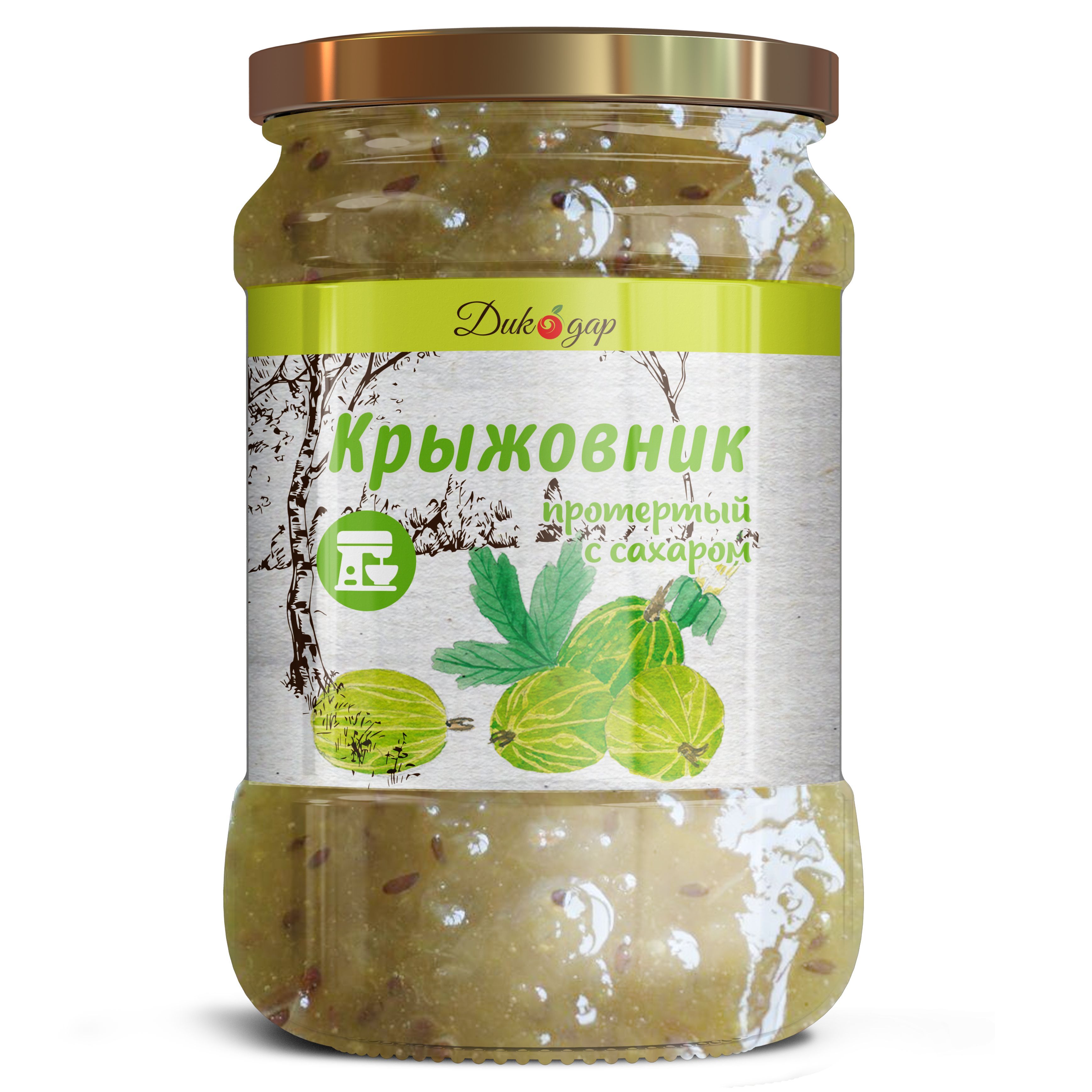 

Протертый крыжовник Дикорус с сахаром, 520 г