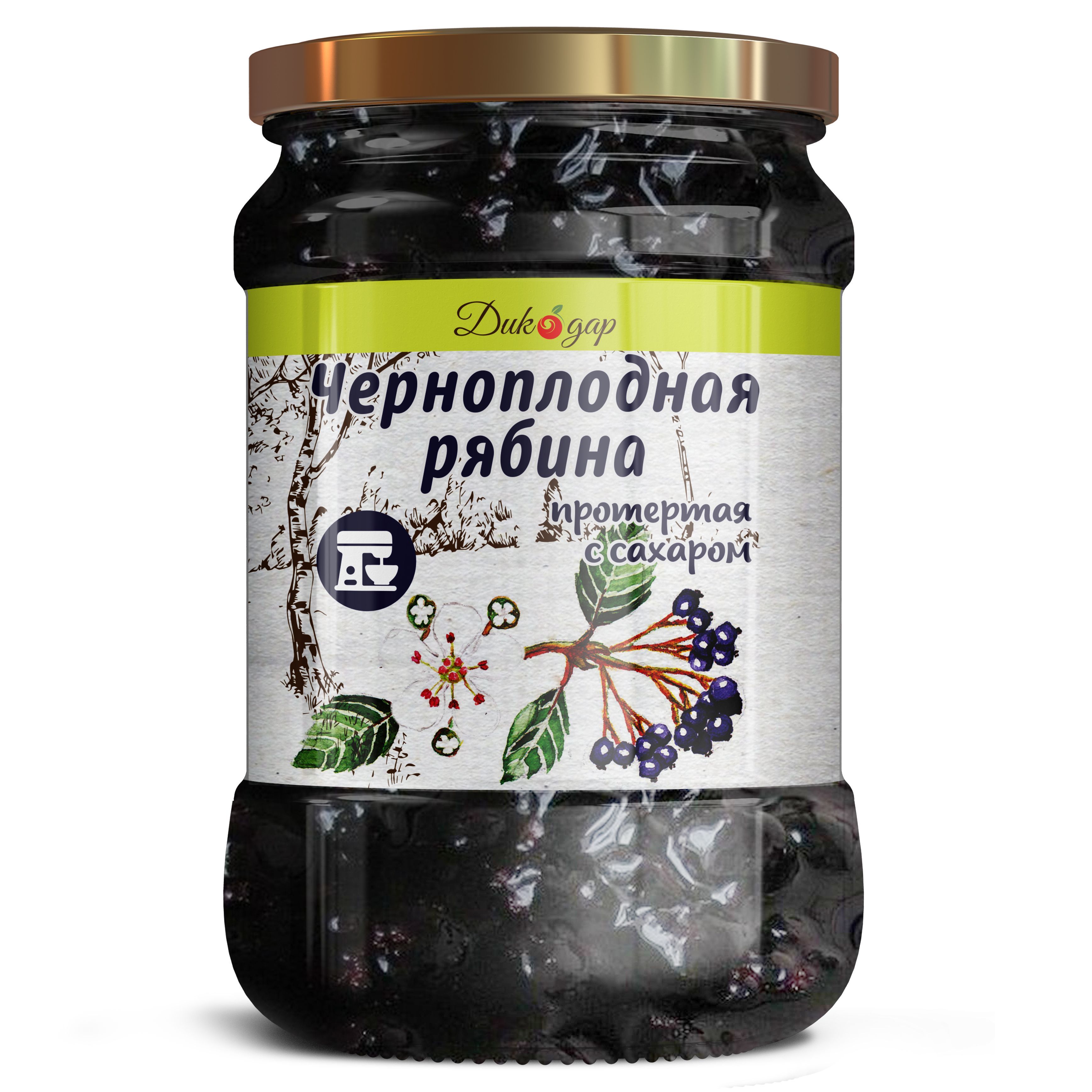 

Протертая черноплодная рябина Дикорус с сахаром, 520 г
