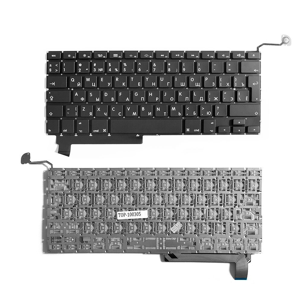 

Клавиатура для ноутбука Apple MacBook Pro 15" A1286 Series. Г-образный Enter. Черная,