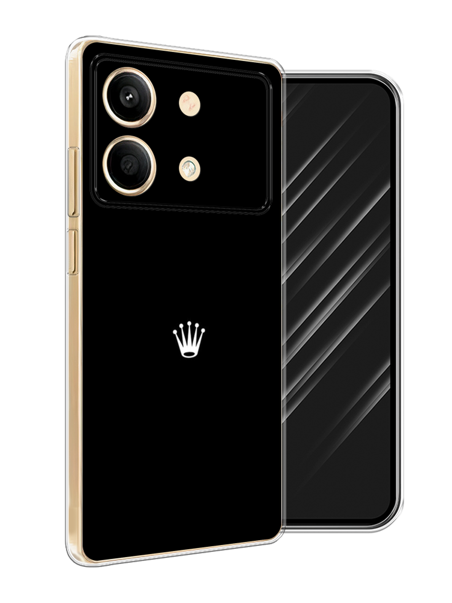 

Чехол Awog на Poco X6 Neo "Белая корона на черном фоне", Черный, 321950-1