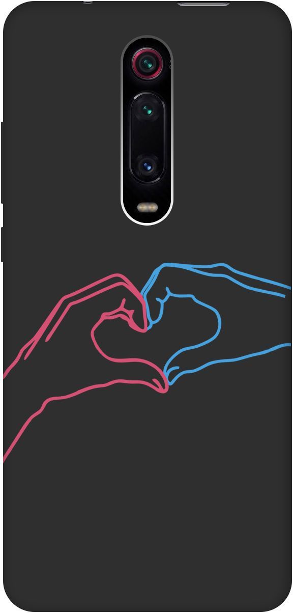 

Чехол на Xiaomi Mi 9T "Fall in Love" черный, Черный;голубой, 2600