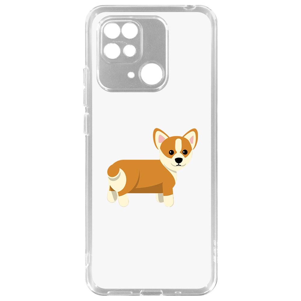 

Чехол-накладка Рисованный корги вид 1 для Xiaomi Redmi 10C, Прозрачный
