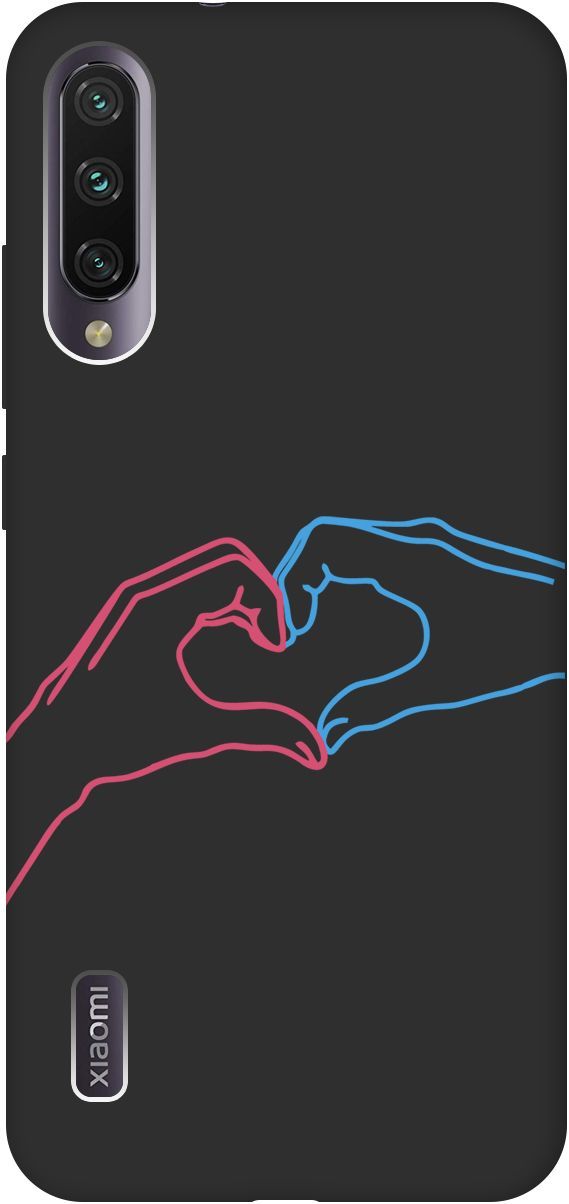 

Чехол на Xiaomi Mi A3 "Fall in Love" черный, Черный;голубой, 2602