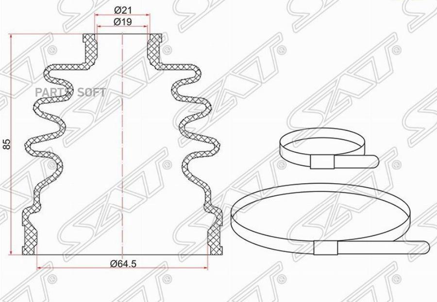 Sat C-1138 Пыльник Шруса Наружный Toyota Platz 99-05/Vitz 99-05/Yaris 99-02/Suzuki Swift 1