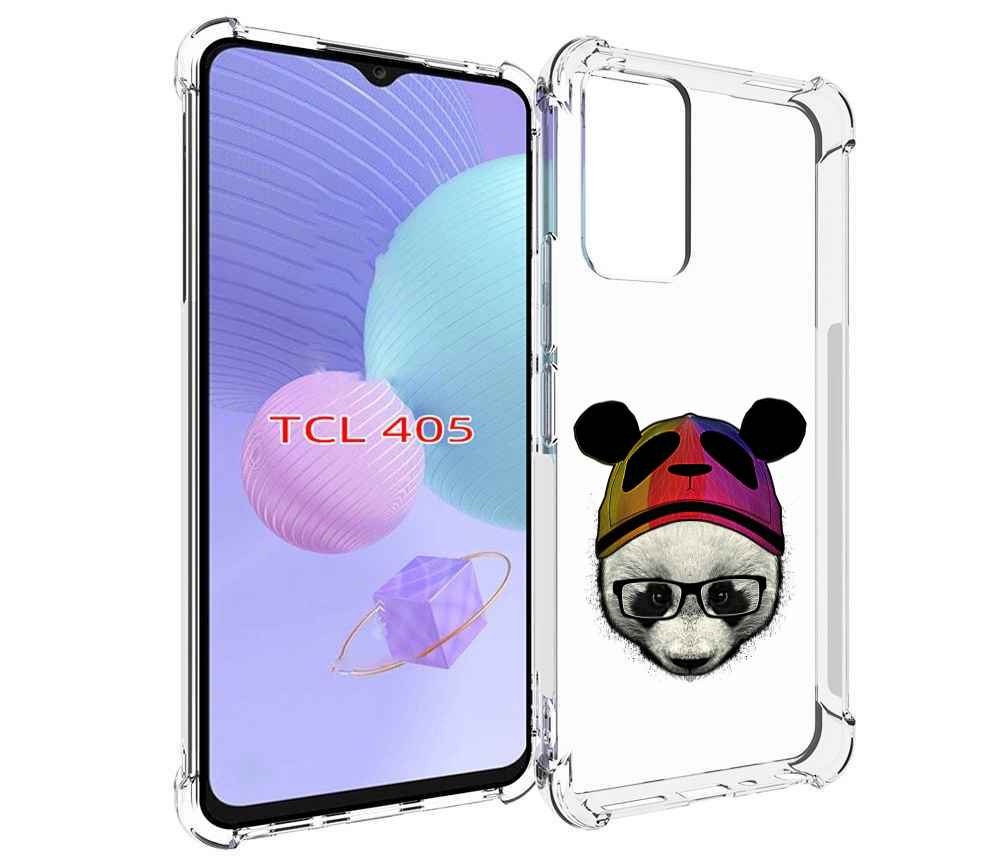 

Чехол MyPads Панда в шапке для TCL 405, Tocco