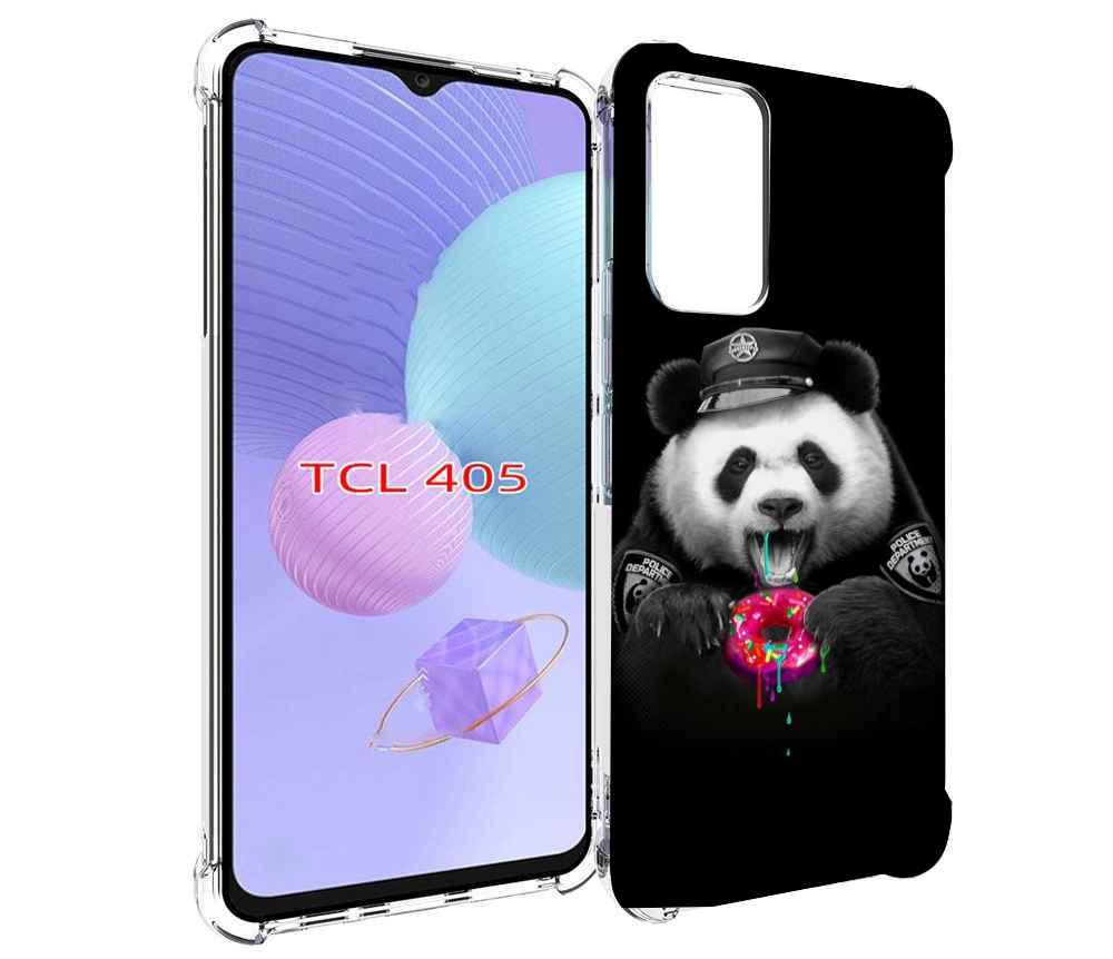 

Чехол MyPads Панда-с-пончиком для TCL 405, Tocco
