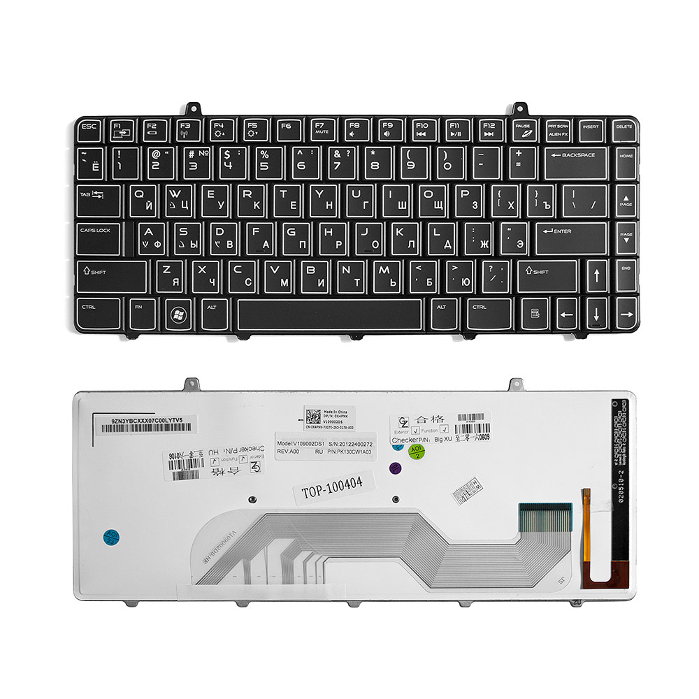 

Клавиатура для ноутбука Dell Alienware M11x R1, R2, R3, P06T Series. Плоский Enter. Черная