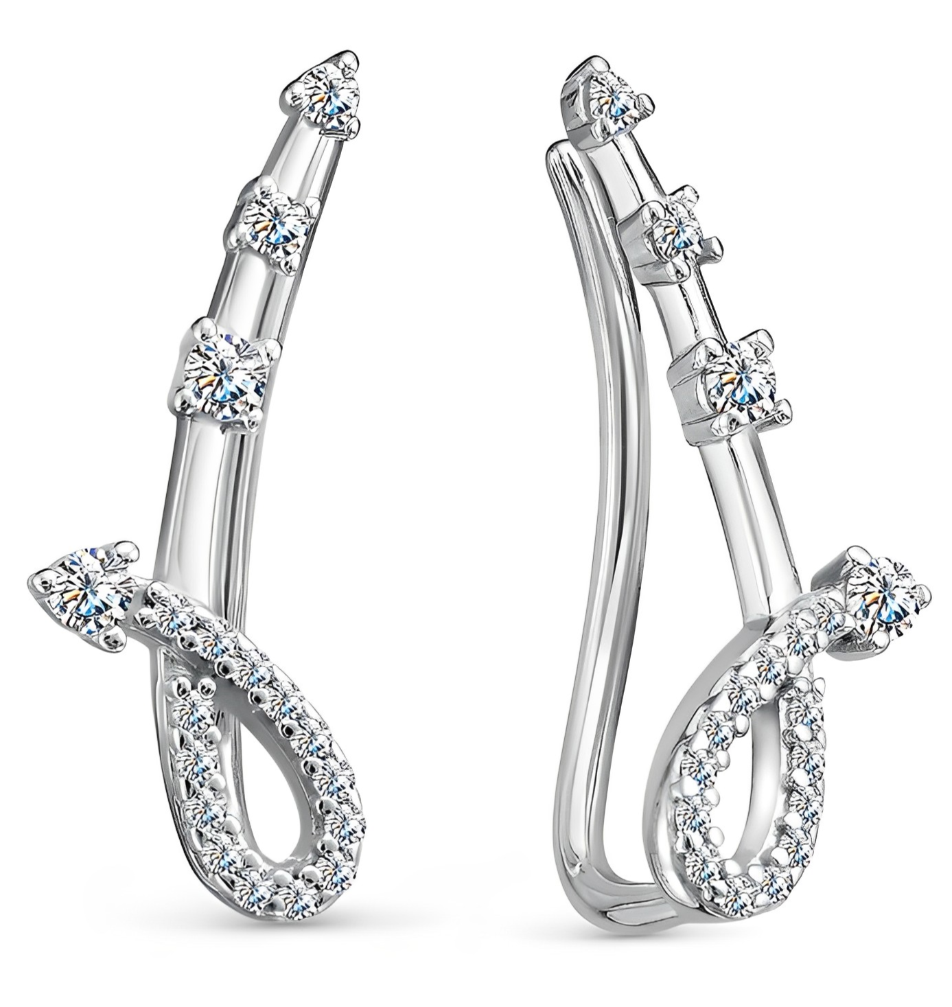 

Серьги из серебра Silver Fish 12-1343OZ, фианит, 12-1343OZ