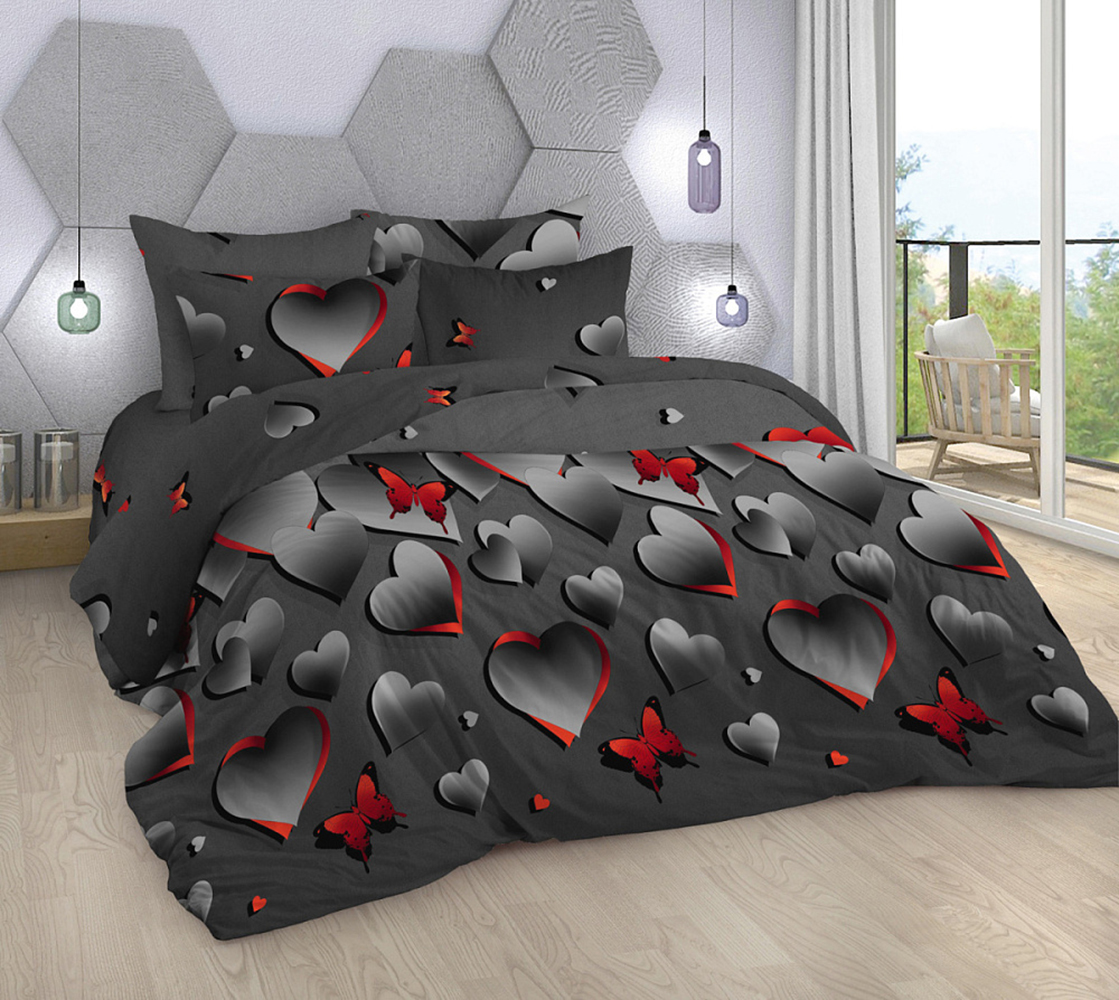 

Постельное белье Mercury Home Сердечки 31 1.5 СП Бязь 2 наволочки 50x70, Сердечки 31