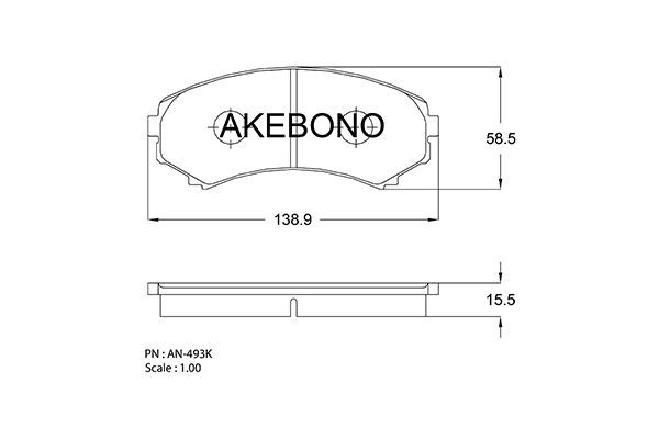 фото Тормозные колодки дисковые akebono an493k