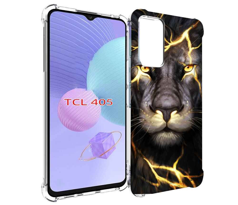 

Чехол MyPads Светящийся-лев мужской для TCL 405, Tocco