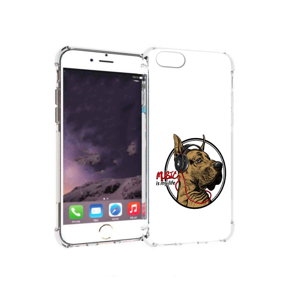 

Чехол MyPads Tocco для Apple iPhone 6 музыкальная собака (PT54043.605.490), Прозрачный, Tocco