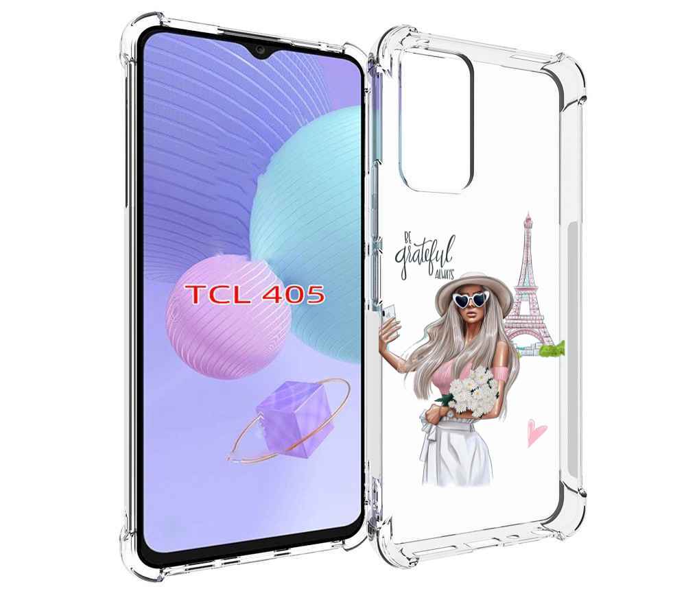 

Чехол MyPads Селфи-в-Париже женский для TCL 405, Tocco