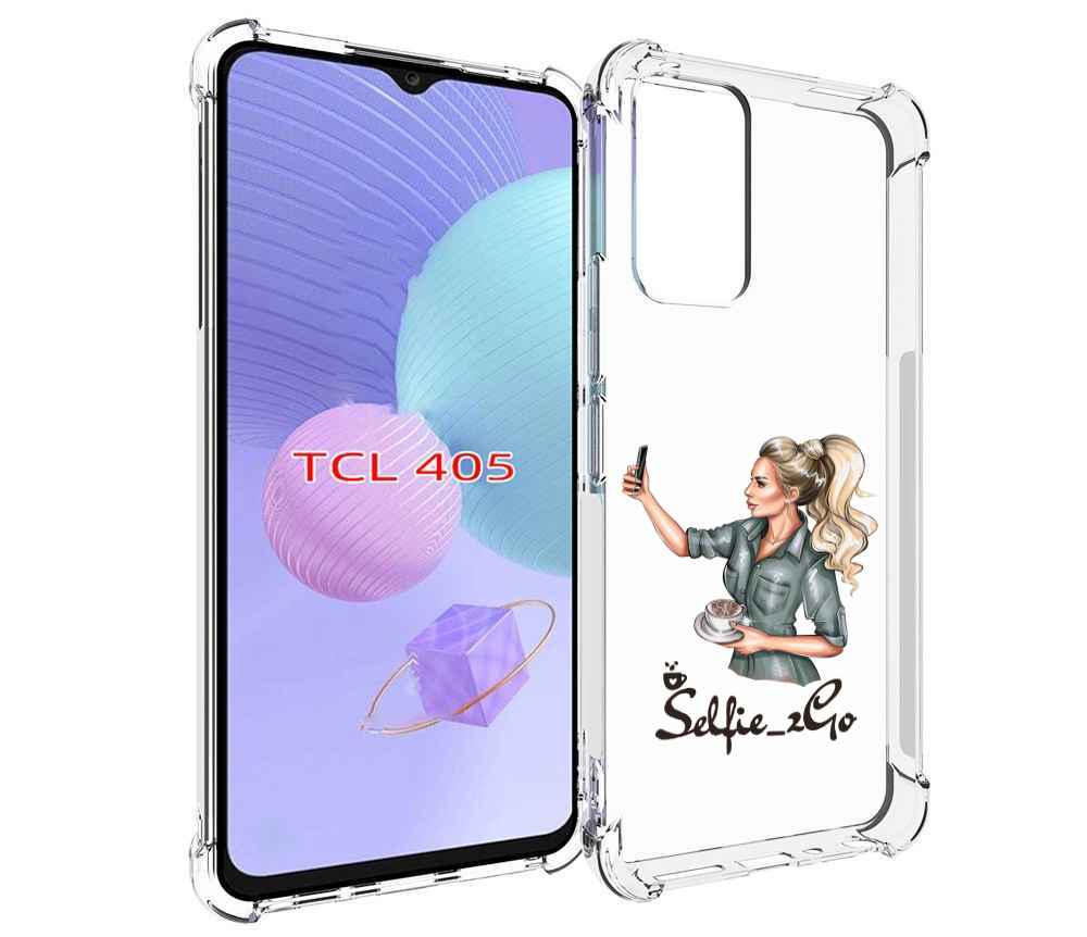 

Чехол MyPads Селфи-девушка женский для TCL 405, Tocco