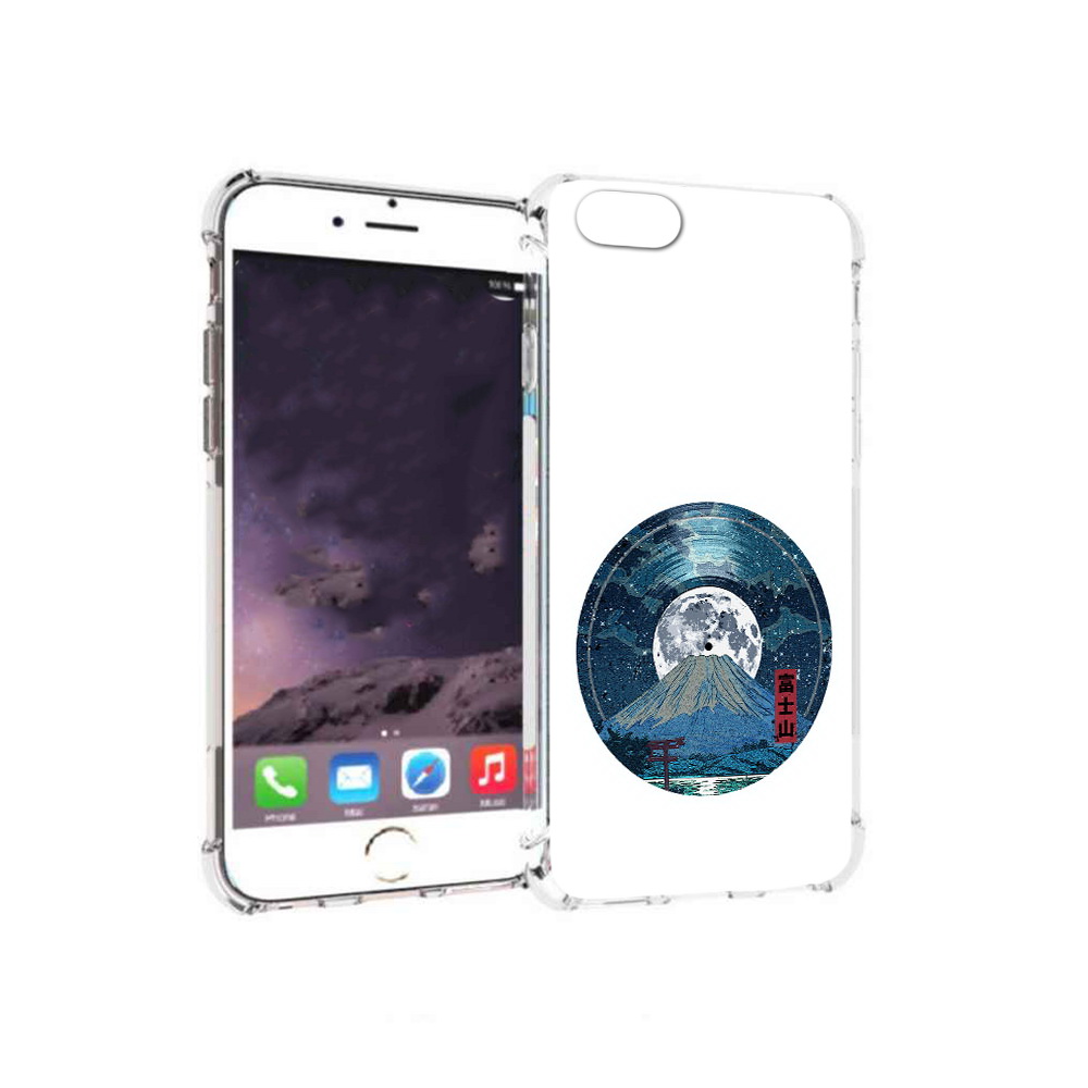 

Чехол MyPads Tocco для Apple iPhone 6 нарисованная виниловая гора с луной, Прозрачный, Tocco