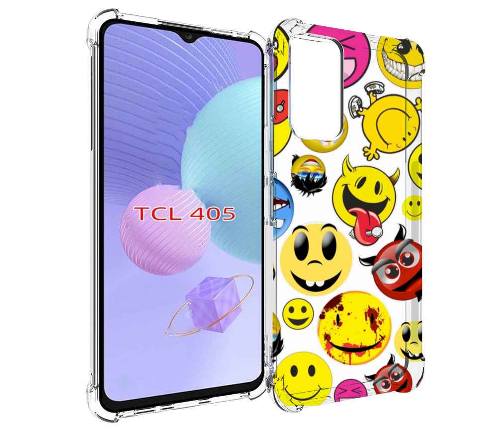 

Чехол MyPads Смайлики для TCL 405, Tocco