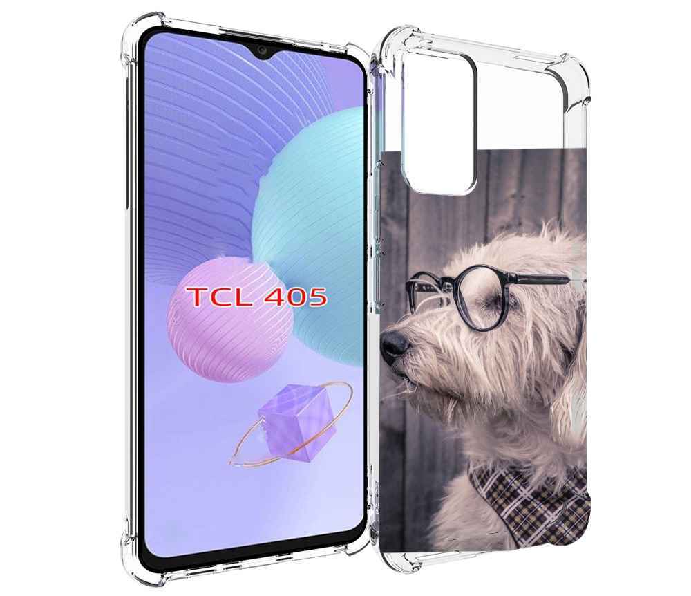 

Чехол MyPads Собака-в-очках для TCL 405, Tocco