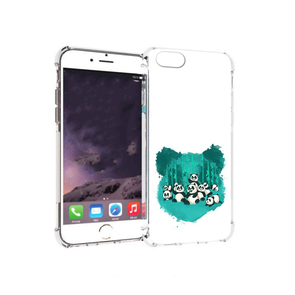 

Чехол MyPads Tocco для Apple iPhone 6 нарисованные панды (PT54043.605.508), Прозрачный, Tocco