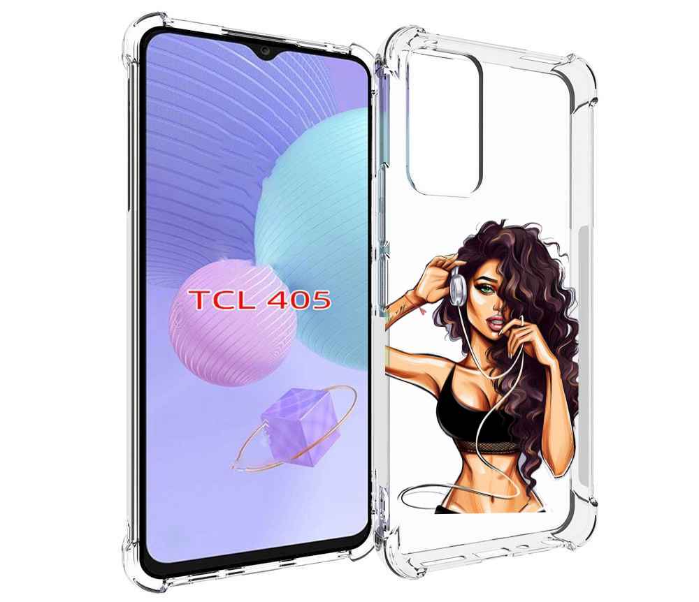 

Чехол MyPads Спортивная-девушка женский для TCL 405, Tocco