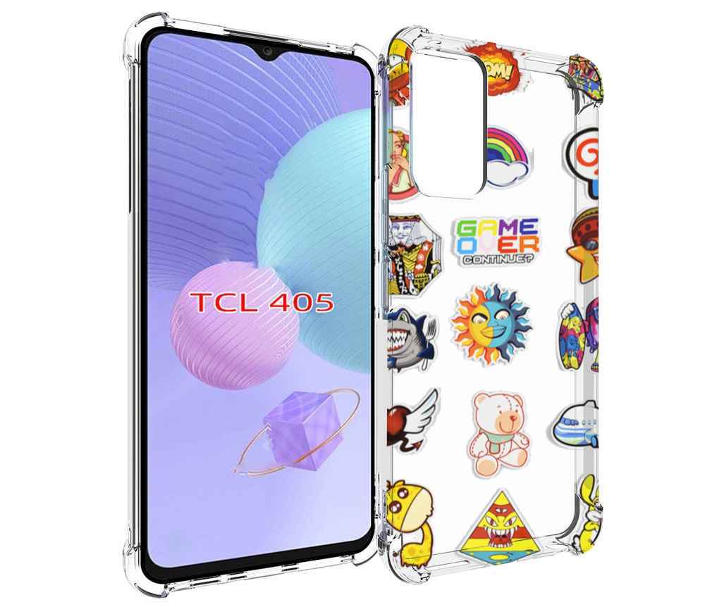 

Чехол MyPads Стикеры для TCL 405, Tocco