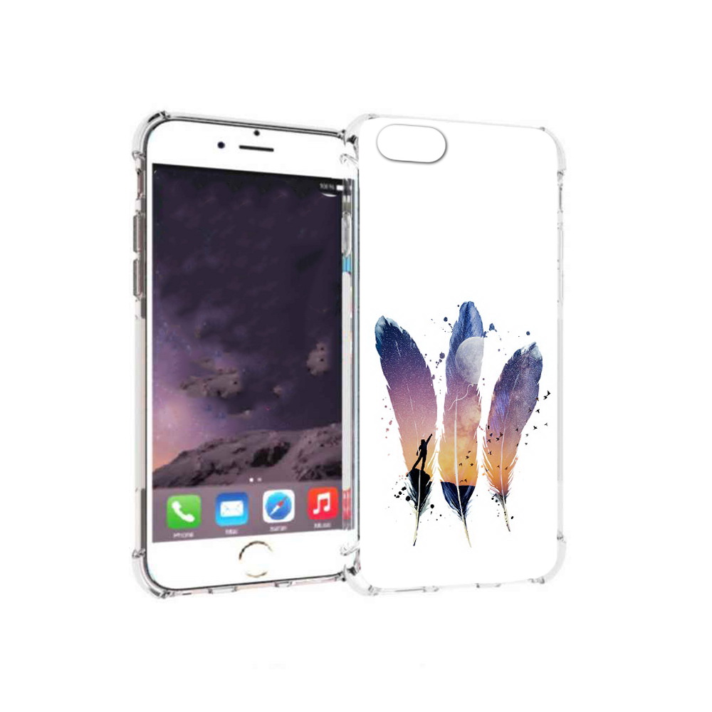 

Чехол MyPads Tocco для Apple iPhone 6 небесные перья (PT54043.605.519), Прозрачный, Tocco