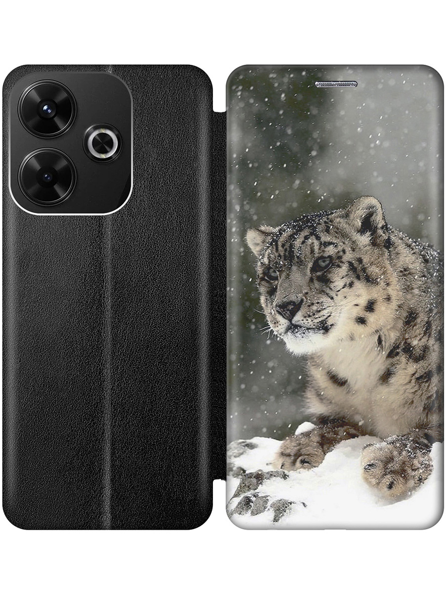 

Чехол-книжка на Xiaomi Redmi 13 / Redmi Note 13R / Poco M6 4g с принтом черный 938109, Черный;бежевый;белый;серый, 783988613