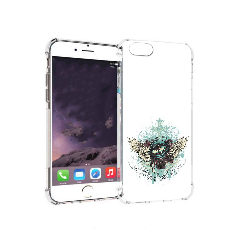 

Чехол MyPads Tocco для Apple iPhone 6 плачущий глаз с крыльями (PT54043.605.544), Прозрачный, Tocco