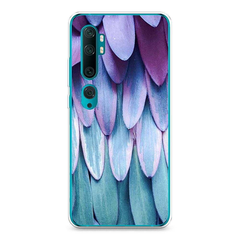 

Чехол на Xiaomi Mi Note 10"Синее перо", Фиолетовый;голубой, 37350-3