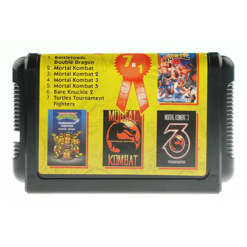 фото Картридж сборник 7 игр для сега с mortal kombat bs7101 sega