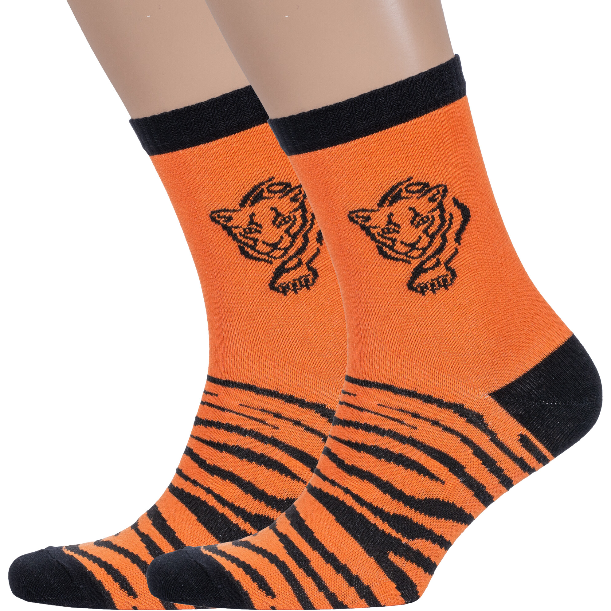 Комплект носков мужских Борисоглебский трикотаж 2-4С1022 оранжевых 27-29, 2 пары