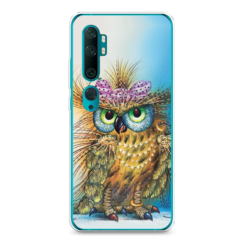 

Чехол на Xiaomi Mi Note 10"Модная сова", Коричневый;голубой, 37350-1