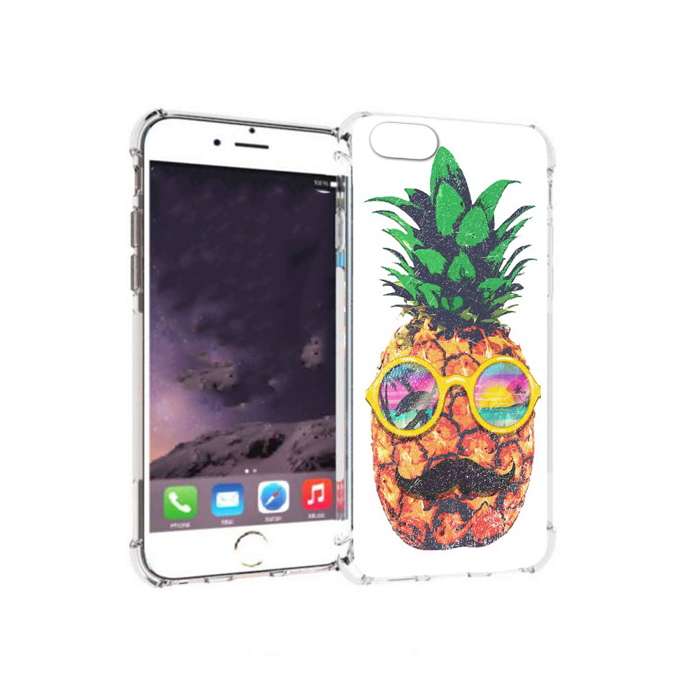

Чехол MyPads Tocco для Apple iPhone 6 прикольный ананас с лицом (PT54043.605.556), Прозрачный, Tocco