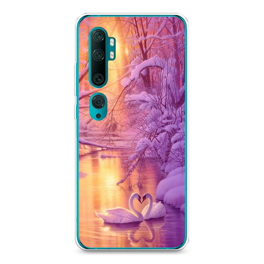 

Чехол на Xiaomi Mi Note 10"Зима 1", Фиолетовый;желтый, 37350-2