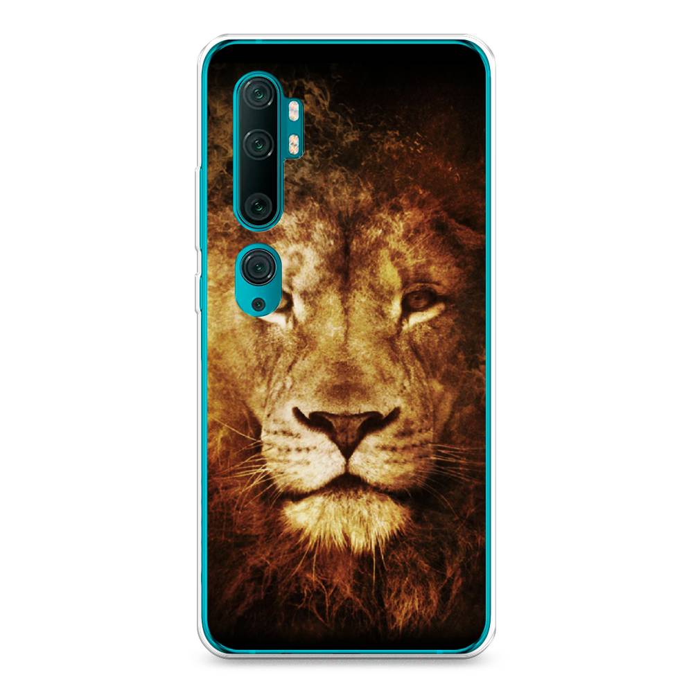 

Чехол на Xiaomi Mi Note 10"Лев", Черный;коричневый;желтый, 37350-6