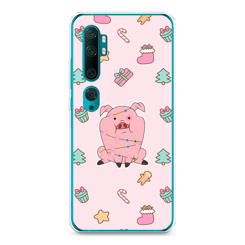 

Чехол на Xiaomi Mi Note 10"Розовая свинка", Розовый;зеленый, 37350-5