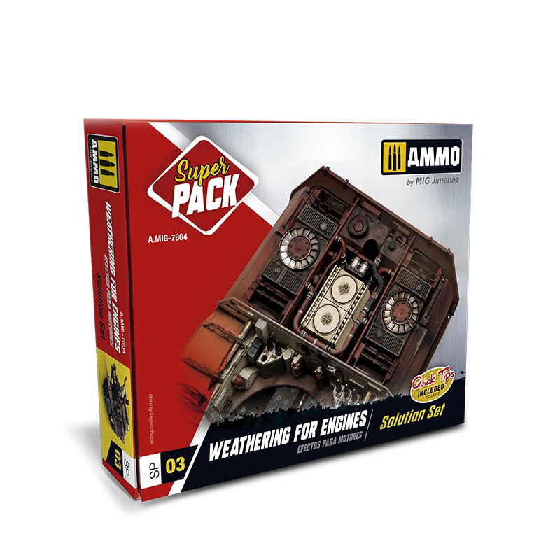 

SUPER PACK WEATHERING FOR ENGINES Ammo Mig AMIG7804
